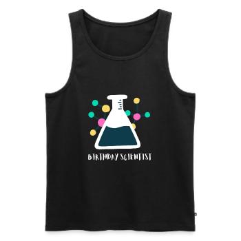 10 ans Science Anniversaire Kid 9 - Débardeur bio Premium Homme - noir - Devant - Michal (187cm)