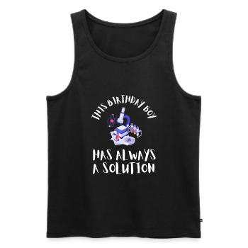 10 Years Old Science Birthday Kid 9 - Men's Premium Organic Tank Top - black - Front - Michal (187cm)