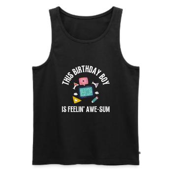 10 Years Old Science Birthday Kid 9 - Men's Premium Organic Tank Top - black - Front - Michal (187cm)