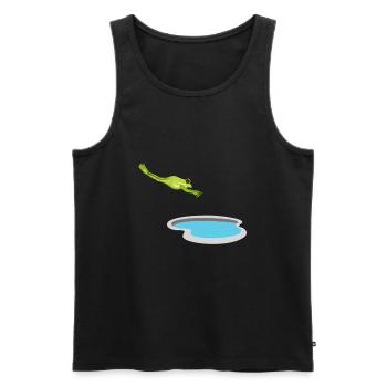Agalychnis Callidryas Red Eyed Tree Frog - Männer Premium Bio Tank Top - Schwarz - Vorne - AI Model Male 178 light (178cm)