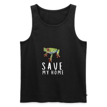 Agalychnis Callidryas Red Eyed Tree Frog - Männer Premium Bio Tank Top - Schwarz - Vorne - AI Model Male 178 light (178cm)
