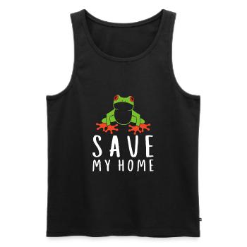 Agalychnis Callidryas Red Eyed Tree Frog - Männer Premium Bio Tank Top - Schwarz - Vorne - AI Model Male 178 light (178cm)