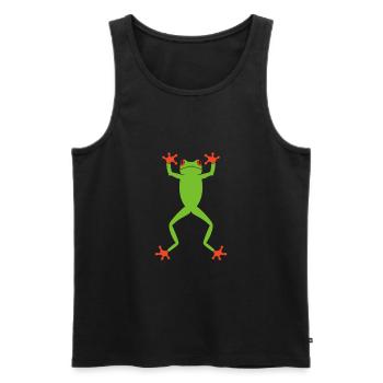 Agalychnis Callidryas Red Eyed Tree Frog - Männer Premium Bio Tank Top - Schwarz - Vorne - AI Model Male 178 light (178cm)