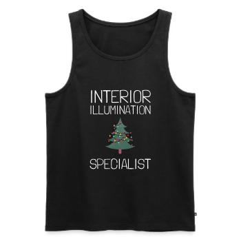 Christmas Light Decorator Exterior Illumination - Men's Premium Organic Tank Top - black - Front - AI Model Male 178 light (178cm)