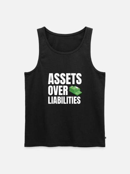 Assets Over Liabilities Entrepreneur Accountant - Men's Premium Organic Tank Top - black