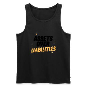 Assets Over Liabilities Entrepreneur Accountant - Men's Premium Organic Tank Top - black - Front - AI Model Male 178 light (178cm)