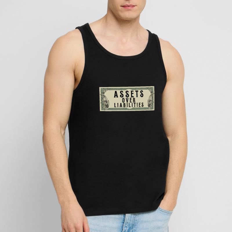 Actifs sur passifs Entrepreneur comptable Débardeur bio Premium Homme