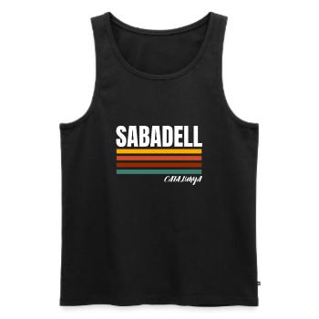 Bandera Independentista Catalana Estelada Negra - Männer Premium Bio Tank Top - Schwarz - Vorne - AI Model Male 178 light (178cm)