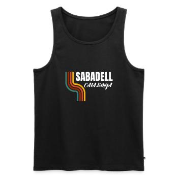 Bandera Independentista Catalana Estelada Negra - Männer Premium Bio Tank Top - Schwarz - Vorne - AI Model Male 178 light (178cm)