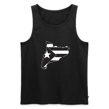 Bandera Independentista Catalana Estelada Negra - Männer Premium Bio Tank Top - Schwarz - Vorne - AI Model Male 178 light (178cm)