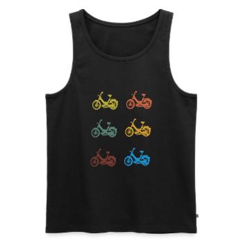 DDR Moped Oldtimer Roller Mofa Scooter 2 Takter - Men's Premium Organic Tank Top - black - Front - AI Model Male 178 light (178cm)