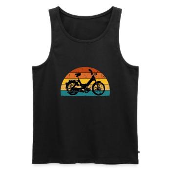 DDR Moped Oldtimer Roller Mofa Scooter 2 Takter - Men's Premium Organic Tank Top - black - Front - AI Model Male 178 light (178cm)