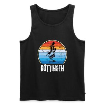 Göttinger Basketball Uni Göttingen Souvenir - Männer Premium Bio Tank Top - Schwarz - Vorne - Michal (187cm)