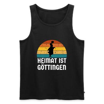 Göttinger Basketball Uni Göttingen Souvenir - Männer Premium Bio Tank Top - Schwarz - Vorne - Michal (187cm)