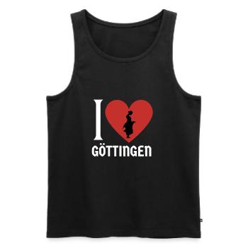 Göttinger Basketball Uni Göttingen Souvenir - Men's Premium Organic Tank Top - black - Front - Michal (187cm)