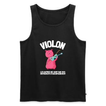 Violon Orchestre Homme Femme Enfants Cadeau - Männer Premium Bio Tank Top - Schwarz - Vorne - AI Model Male 178 light (178cm)