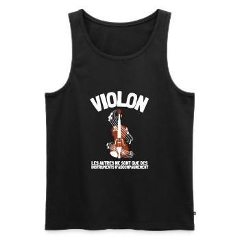 Violon Orchestre Homme Femme Enfants Cadeau - Männer Premium Bio Tank Top - Schwarz - Vorne - AI Model Male 178 light (178cm)