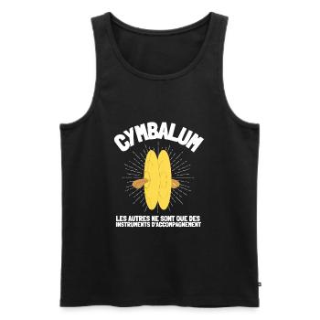 Cymbalum Orchestre Homme Femme Enfants Cadeau - Männer Premium Bio Tank Top - Schwarz - Vorne - AI Model Male 178 light (178cm)