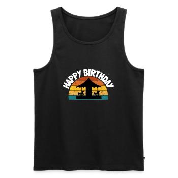 Carnival Party Birthday Girl Cumpleaños Carousel - Men's Premium Organic Tank Top - black - Front - AI Model Male 178 light (178cm)