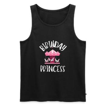 Carnival Party Birthday Girl Cumpleaños Carousel - Men's Premium Organic Tank Top - black - Front - AI Model Male 178 light (178cm)