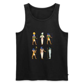 Hieroglyphics Egyptologist, Ancient Egyptian - Men's Premium Organic Tank Top - black - Front - Michal (187cm)