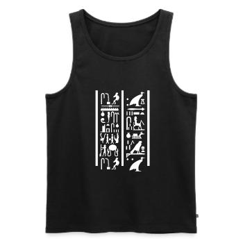 Hieroglyphics Egyptologist, Ancient Egyptian - Männer Premium Bio Tank Top - Schwarz - Vorne - AI Model Male 178 light (178cm)