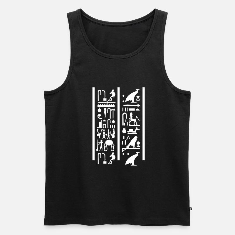 Hieroglyphics Egyptologist, Ancient Egyptian - Men's Premium Organic Tank Top - black