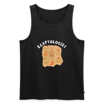 Hieroglyphics Egyptologist, Ancient Egyptian - Männer Premium Bio Tank Top - Schwarz - Vorne - AI Model Male 178 light (178cm)