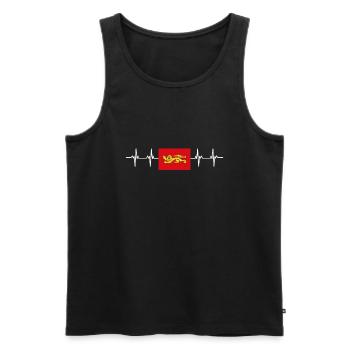 France Aquitaine - Men's Premium Organic Tank Top - black - Front - AI Model Male 178 light (178cm)