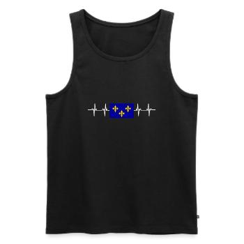 île de France - Männer Premium Bio Tank Top - Schwarz - Vorne - AI Model Male 178 light (178cm)