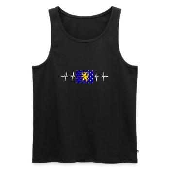 France Franche Comté - Männer Premium Bio Tank Top - Schwarz - Vorne - AI Model Male 178 light (178cm)