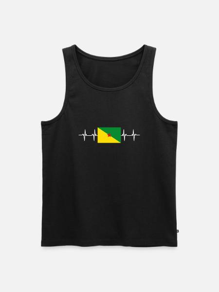 France French Guiana - Men's Premium Organic Tank Top - black