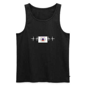 France Mayotte - Men's Premium Organic Tank Top - black - Front - AI Model Male 178 light (178cm)