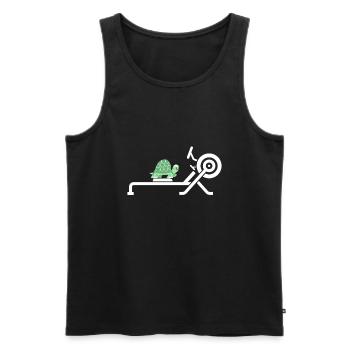 Erg Ergometer And Rowing Exercise Machine Rowing - Men's Premium Organic Tank Top - black - Front - Michal (187cm)