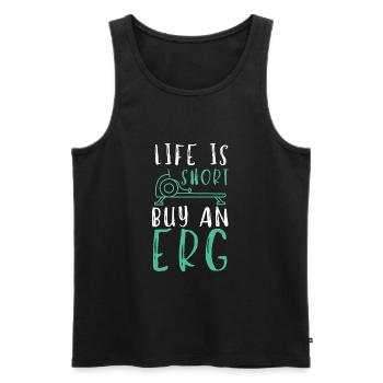 Erg Ergometer And Rowing Exercise Machine Rowing - Men's Premium Organic Tank Top - black - Front - Michal (187cm)