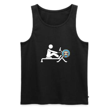 Erg Ergometer And Rowing Exercise Machine Rowing - Men's Premium Organic Tank Top - black - Front - Michal (187cm)