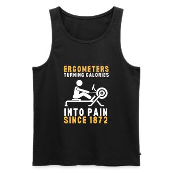 Erg Ergometer And Rowing Exercise Machine Rowing - Men's Premium Organic Tank Top - black - Front - Michal (187cm)