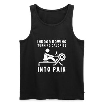 Erg Ergometer And Rowing Exercise Machine Rowing - Men's Premium Organic Tank Top - black - Front - Michal (187cm)