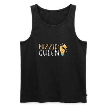 Puzzle Queen - Je passe devant mon heure de coucher - Débardeur bio Premium Homme - noir - Devant - Michal (187cm)