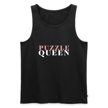 Puzzle Queen - Je passe devant mon heure de coucher - Débardeur bio Premium Homme - noir - Devant - Michal (187cm)