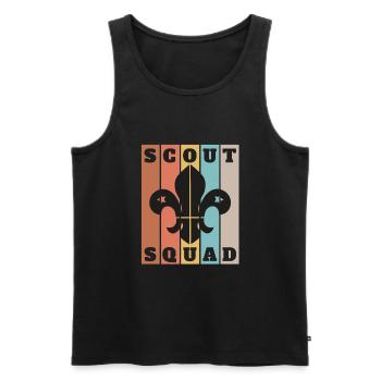Scout Bakery Scouting Marchand de biscuits - Débardeur bio Premium Homme - noir - Devant - Michal (187cm)