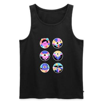 Psychedelic Research Volunteer - Männer Premium Bio Tank Top - Schwarz - Vorne - AI Model Male 178 light (178cm)
