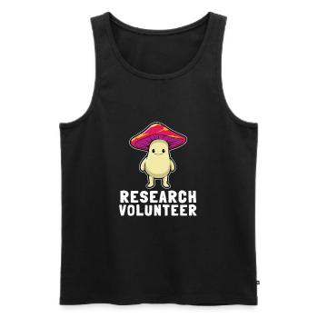 Psychedelic Research Volunteer - Männer Premium Bio Tank Top - Schwarz - Vorne - AI Model Male 178 light (178cm)