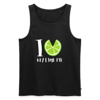 Key Lime Pie Tarte au citron Dessert - Débardeur bio Premium Homme - noir - Devant - AI Model Male 178 light (178cm)
