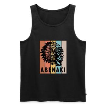 Native American Indian Abenaki - Männer Premium Bio Tank Top - Schwarz - Vorne - AI Model Male 178 light (178cm)