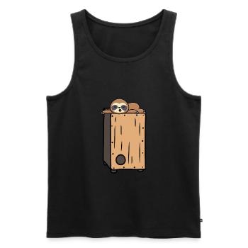 Cajon Box Drum Instrument Peruvian Cajon - Männer Premium Bio Tank Top - Schwarz - Vorne - Michal (187cm)