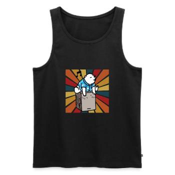 Cajon Box Drum Instrument Peruvian Cajon - Männer Premium Bio Tank Top - Schwarz - Vorne - Michal (187cm)