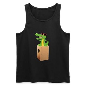 Cajon Box Drum Instrument Peruvian Cajon - Männer Premium Bio Tank Top - Schwarz - Vorne - Michal (187cm)