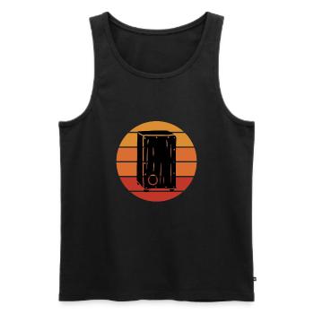 Cajon Box Drum Instrument Peruvian Cajon - Männer Premium Bio Tank Top - Schwarz - Vorne - Michal (187cm)