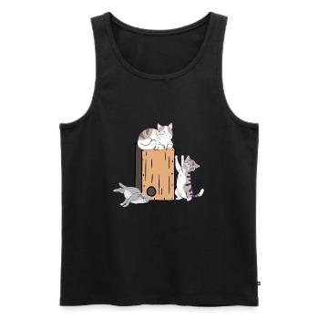 Cajon Box Drum Instrument Peruvian Cajon - Männer Premium Bio Tank Top - Schwarz - Vorne - Michal (187cm)